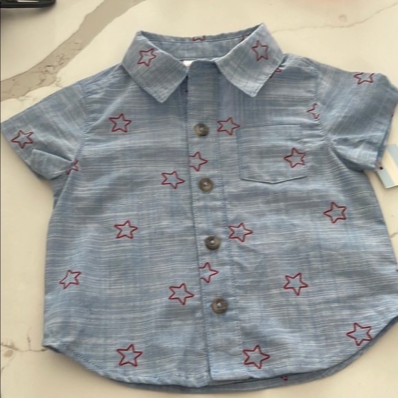 Cat & Jack Other - Cat & Jack Blue Star Pattern Shirt 3-6 months
